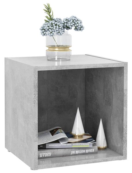 2 db betonszürke szerelt fa TV-szekrény 37 x 35 x 37 cm