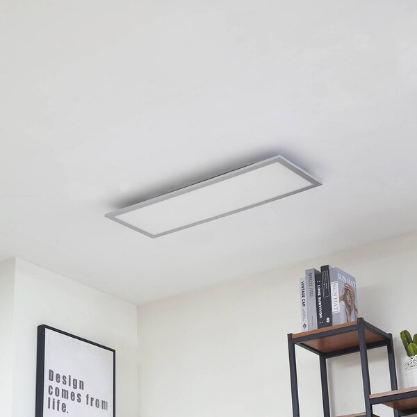 Arcchio LED panel Lyndra, 80 cm, ezüst, alumínium, dimmelhető, CCT, dimmelhető, Alu / szürke / cink, Nappali / Étkező, Alumínium, Modern