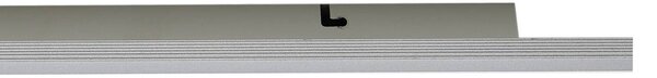 Arcchio LED panel Lyndra, 80 cm, ezüst, alumínium, dimmelhető, CCT, dimmelhető, Alu / szürke / cink, Nappali / Étkező, Alumínium, Modern