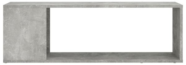 Betonszürke szerelt fa TV-szekrény 100 x 24 x 32 cm