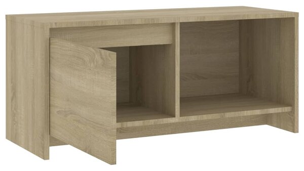 Sonoma tölgy színű szerelt fa TV-szekrény 90x35x40 cm
