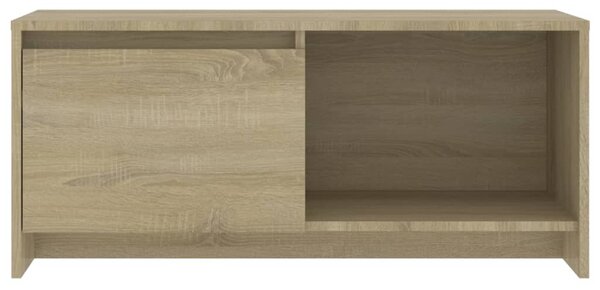 Sonoma tölgy színű szerelt fa TV-szekrény 90x35x40 cm