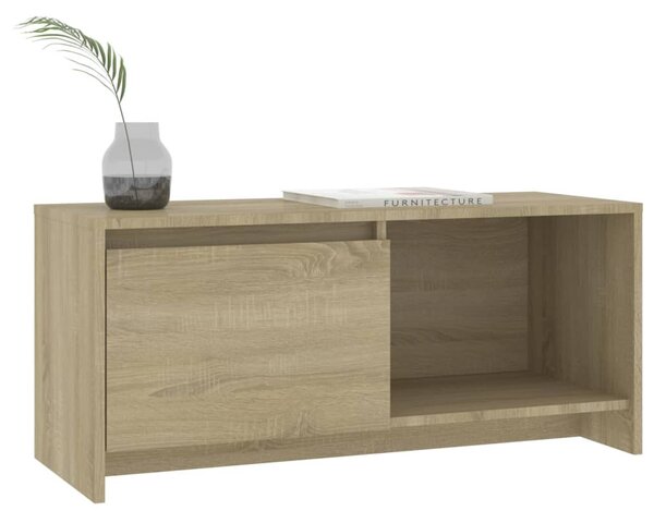 Sonoma tölgy színű szerelt fa TV-szekrény 90x35x40 cm