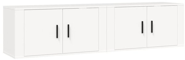 2 db fehér falra szerelhető TV-szekrény 80 x 34,5 x 40 cm