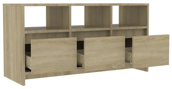 Sonoma tölgy színű szerelt fa TV-szekrény 102x37,5x52,5 cm