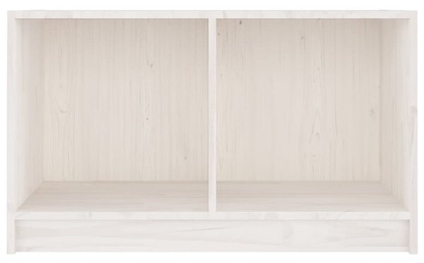 Fehér tömör fenyőfa TV-szekrény 70 x 33 x 42 cm
