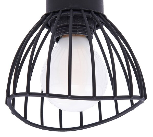 Lindby mennyezeti lámpa Piena, fekete, 6 lámpás, fém, 150cm, dimmelhető, Fekete, Nappali / Étkező, fém, Modern