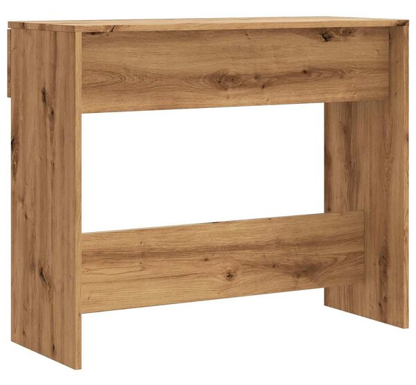 Kézműves tölgy színű szerelt fa dohányzóasztal 90x36x75 cm