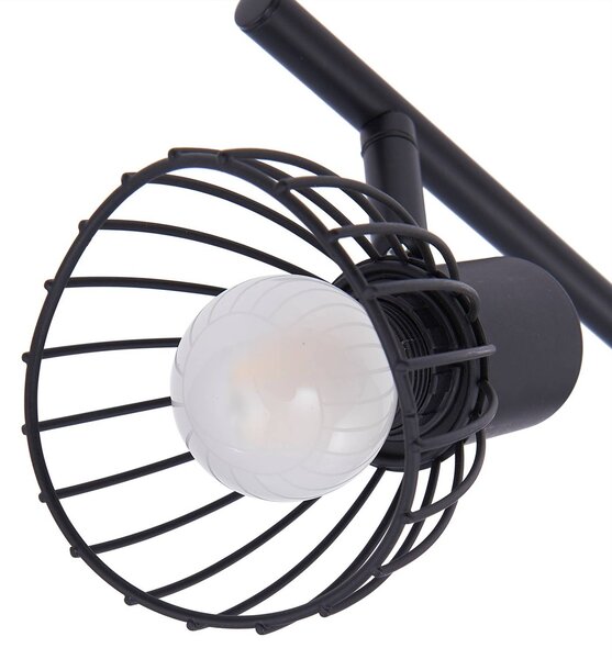 Lindby mennyezeti lámpa Piena, fekete, 4 lámpás, fém, 70cm, dimmelhető, Fekete, Nappali / Étkező, fém, Modern
