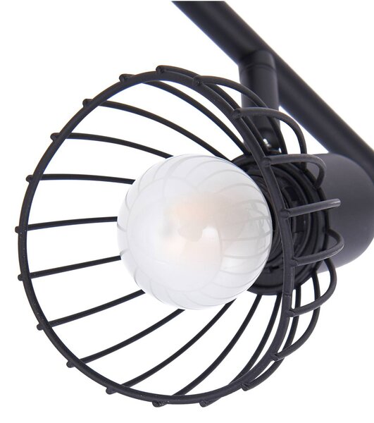 Lindby mennyezeti lámpa Piena, fekete, 6 lámpás, fém, 150cm, dimmelhető, Fekete, Nappali / Étkező, fém, Modern