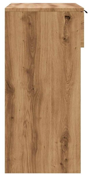 Kézműves tölgy színű szerelt fa dohányzóasztal 90x36x75 cm