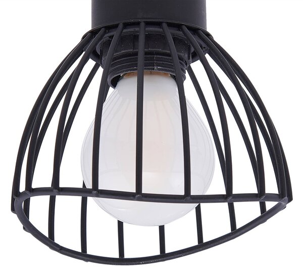 Lindby mennyezeti lámpa Piena, fekete, 4 lámpás, fém, 70cm, dimmelhető, Fekete, Nappali / Étkező, fém, Modern