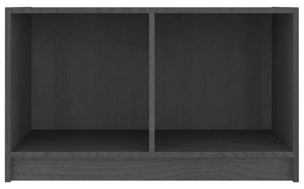 Szürke tömör fenyőfa TV-szekrény 70 x 33 x 42 cm