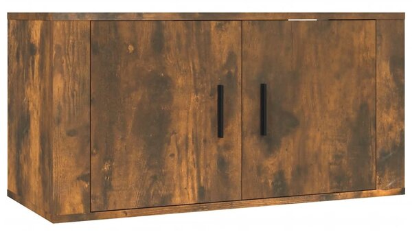 2 db füstös tölgy színű fali TV-szekrény 80 x 34,5 x 40 cm