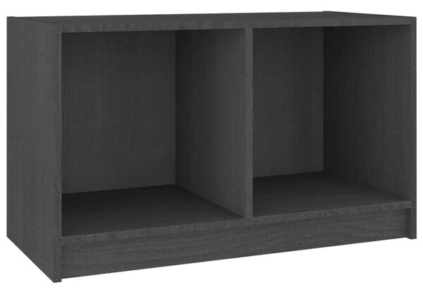 Szürke tömör fenyőfa TV-szekrény 70 x 33 x 42 cm