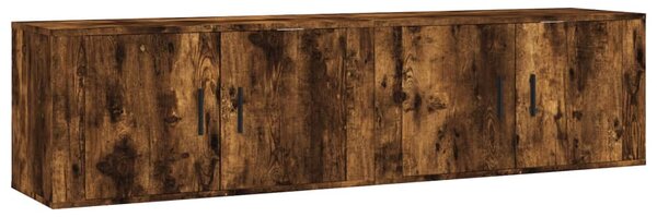 2 db füstös tölgy színű fali TV-szekrény 80 x 34,5 x 40 cm