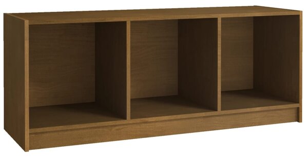 Mézbarna tömör fenyőfa TV-szekrény 104 x 33 x 41 cm