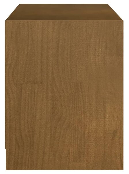 Mézbarna tömör fenyőfa TV-szekrény 104 x 33 x 41 cm