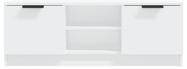 Fehér szerelt fa TV-szekrény 102 x 35 x 36,5 cm