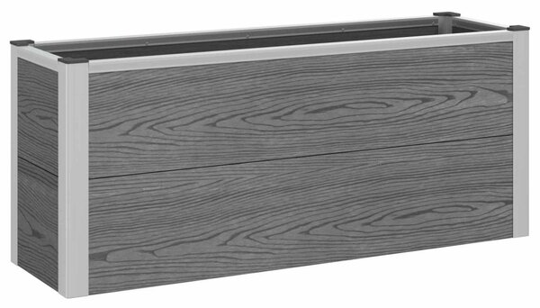 Kerti magaságyás Szürke 100 x 30 x 42 cm WPC és Alumínium