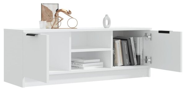 Fehér szerelt fa TV-szekrény 102 x 35 x 36,5 cm