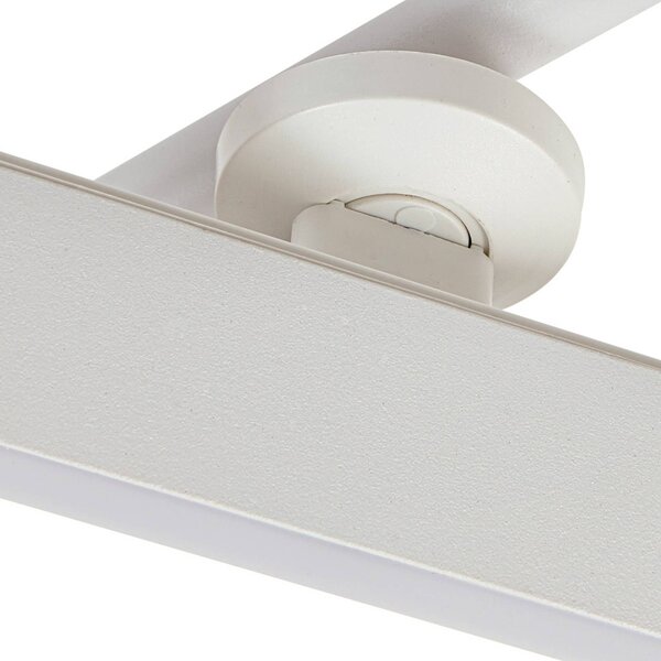 Lindby LED-es reflektor Eldrin, fehér, 4-fényes, fénycsík, fényszalag, dimmelhető, Fehér / opál, Nappali / Étkező, fém, Modern