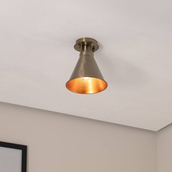 Berceste N-679 mennyezeti világítás, antik réz, fém, Ø 20 cm