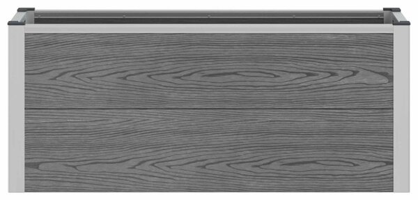 Kerti magaságyás Szürke 100 x 30 x 42 cm WPC és Alumínium