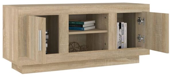 Sonoma tölgyszínű szerelt fa TV-szekrény 102x35x45 cm