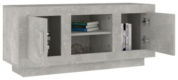 Betonszürke szerelt fa TV-szekrény 102x35x45 cm