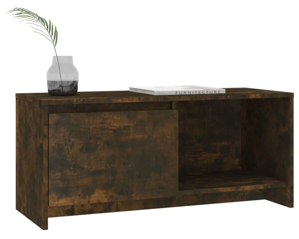 Füstös tölgy színű szerelt fa TV-szekrény 90x35x40 cm