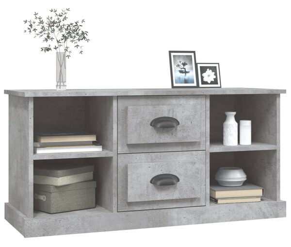 Betonszürke szerelt fa TV-szekrény 99,5 x 35,5 x 48 cm