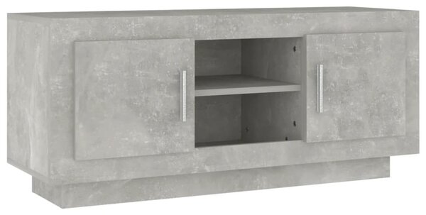 Betonszürke szerelt fa TV-szekrény 102x35x45 cm