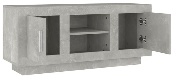 Betonszürke szerelt fa TV-szekrény 102x35x45 cm