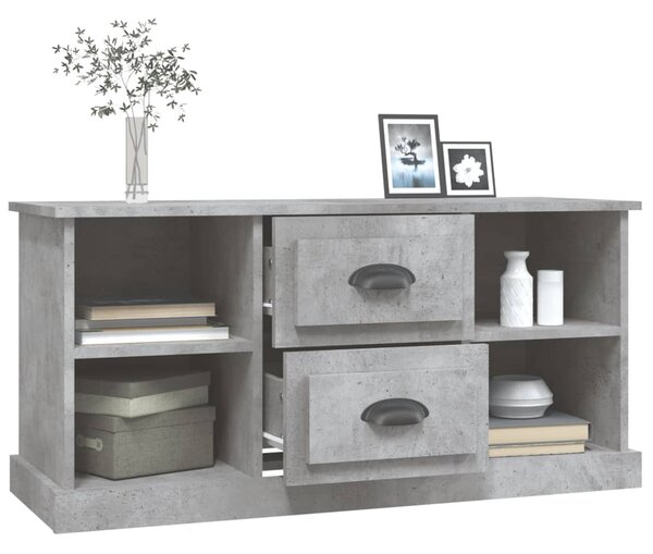 Betonszürke szerelt fa TV-szekrény 99,5 x 35,5 x 48 cm
