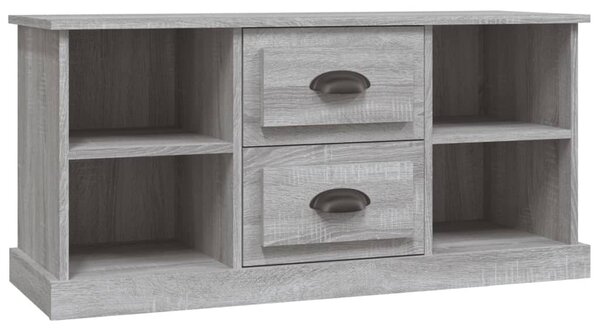 Szürke sonoma színű szerelt fa TV-szekrény 99,5x35,5x48 cm
