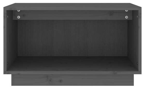 Szürke tömör fenyőfa TV-szekrény 60x35x35 cm