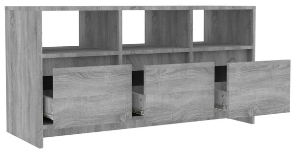 Szürke sonoma szerelt fa TV-szekrény 102x37,5x52,5 cm