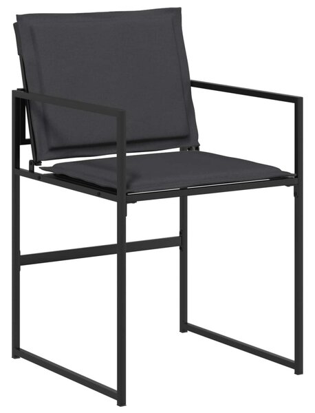 Kert étkező szett 5 pcs Fekete és sötétszürke 80 x 80 x 73 cm