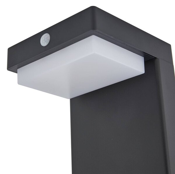 Lindby LED talapzati világítás Eleazar, fekete, alumínium, érzékelő, dimmelhető, Fekete, Alumínium, Modern