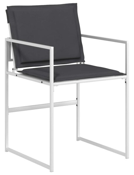 Kert étkező szett 5 pcs Fehér és Antracitszürke 80 x 80 x 73 cm