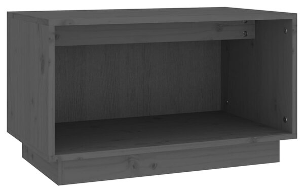 Szürke tömör fenyőfa TV-szekrény 60x35x35 cm