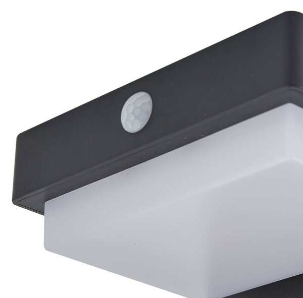 Lindby LED talapzati világítás Eleazar, fekete, alumínium, érzékelő, dimmelhető, Fekete, Alumínium, Modern