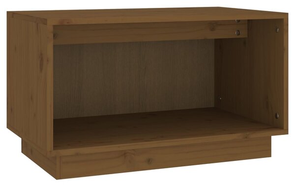 Mézbarna tömör fenyőfa TV-szekrény 60x35x35 cm