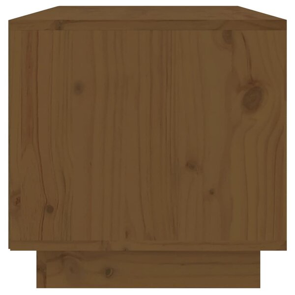 Mézbarna tömör fenyőfa TV-szekrény 60x35x35 cm
