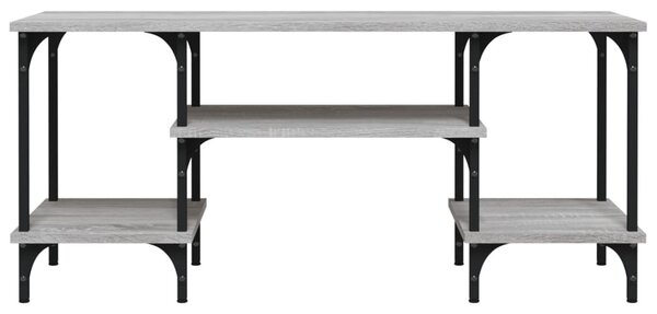 Szürke sonoma színű szerelt fa TV-szekrény 102x35x45,5 cm