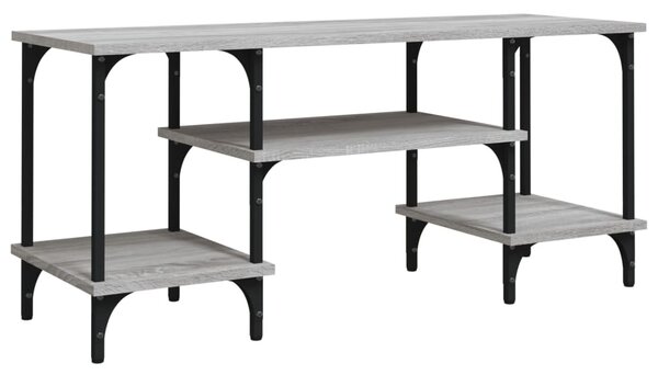 Szürke sonoma színű szerelt fa TV-szekrény 102x35x45,5 cm