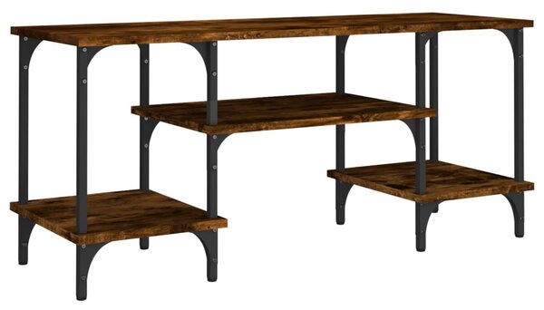 Füstös tölgy színű szerelt fa TV-szekrény 102 x 35 x 45,5 cm
