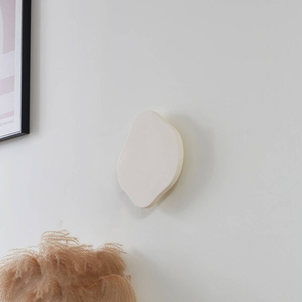 Lindby LED fali világítás Nielson, bézs, gipsz, 30 cm magas, dimmelhető, Krém / borostyánsárga, Nappali / Étkező, Gipsz / agyag, Modern