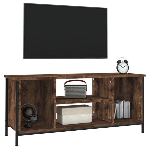 Füstös tölgy színű szerelt fa TV-szekrény 102 x 35 x 45 cm